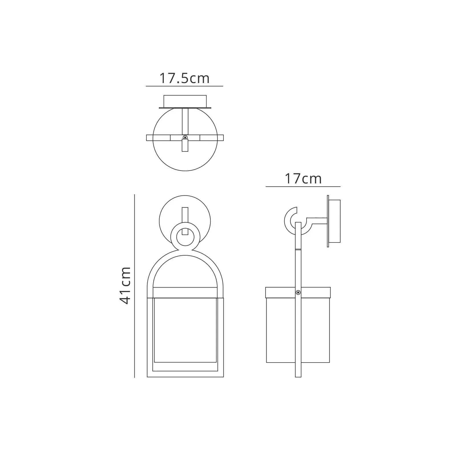 Maya Wall Lamp 1 Light IP54 M6551  Mantra Fusion Maya